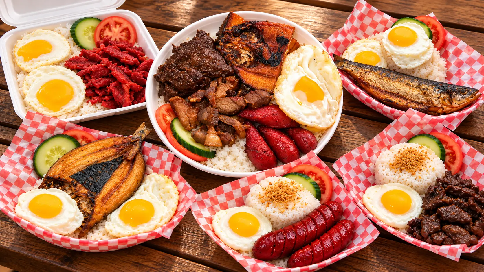 A spread of home-style Filipino dishes from the Mama Nors Kitchen menu in Winnipeg's North End